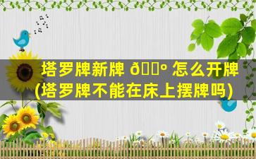 塔罗牌新牌 🌺 怎么开牌(塔罗牌不能在床上摆牌吗)